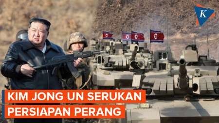 Kim Jong Un  Sidak Prajurit Serukan Persiapan Perang