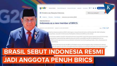 Brasil: Indonesia Resmi Jadi Anggota Penuh BRICS