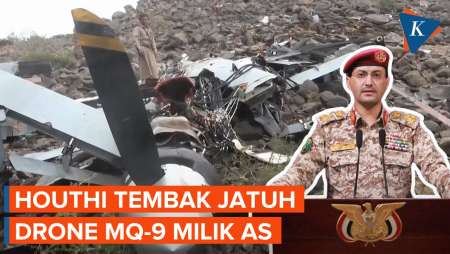 Penampakan Drone MQ-9 Milik AS yang Dihancurkan Houthi