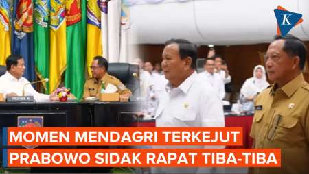 Prabowo Sidak Rapat Kemendagri Saat Bahas Pengendalian Inflasi