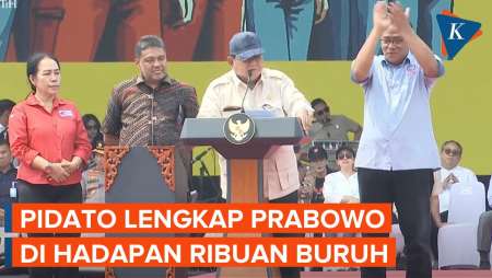 [FULL] Pidato Lengkap Prabowo di Hari Buruh