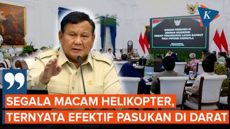 Detik-detik Prabowo Akui Helikopter Tak Efektif, Kini Dengar Masukan Para Ahli Tangani Karhutla