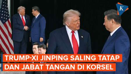 [FULL] Momen Xi Jinping-Trump Saling Tatap Sebelum Berpisah Di Korea Selatan