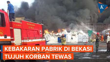 Tujuh Orang Tewas akibat Kebakaran Pabrik Pakan Ternak di Bekasi