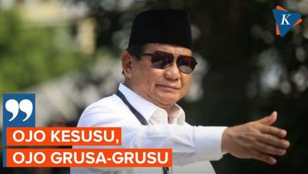 Ditanya Soal Deklarasi Cawapres, Prabowo: Ojo Kesusu, Ojo Grusa-Grusu
