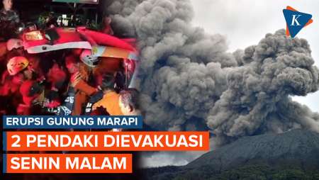 Tim SAR Kembali Berhasil Evakuasi 2 Pendaki dari Erupsi Gunung Marapi