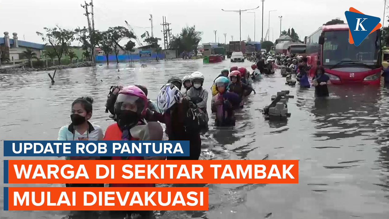 Tanggul Laut Tambak Mulyo Semarang Jebol akibat Rob, Warga Mulai Dievakuasi