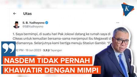 Respons Nasdem soal Mimpi SBY Satu Kereta dengan Jokowi dan Megawati