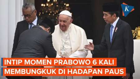 Momen Prabowo Membungkuk di Hadapan Paus Fransiskus, Sampai 6 Kali!