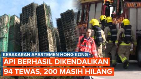 Penampakan Gedung Apartemen Di Hong Kong Pasca Kebakaran Hebat, 94 Tewas