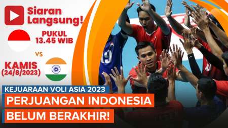 Jadwal Siaran Langsung Timnas Voli Indonesia Vs India, Kejar Peringkat 7