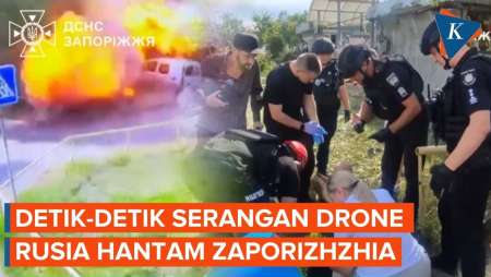 Detik-detik Serangan Drone Rusia Hantam Zaporizhzhia, Dua Orang Tewas