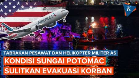 Kondisi Sungai Potomac Sulitkan Evakuasi Tabrakan Pesawat-Helikopter Militer AS, seperti Apa?