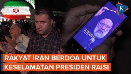Rakyat Iran Berdoa Bersama Usai Helikopter Presiden Raisi Kecelakaan