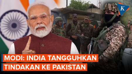 PM Modi: India 'Menangguhkan' Tindakan Pembalasan terhadap Pakistan