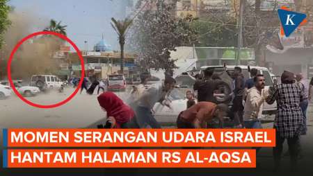 Detik-detik Serangan Israel Hantam RS Al-Aqsa, Warga Berhamburan Puing Beterbangan
