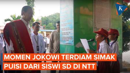 Saat Jokowi Terdiam Dengarkan Puisi dari Siswi SD di Sumba Barat Untuknya