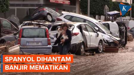 Penampakan Spanyol Usai Diterjang Banjir: 158 Orang Tewas, Mobil Bertumpukan