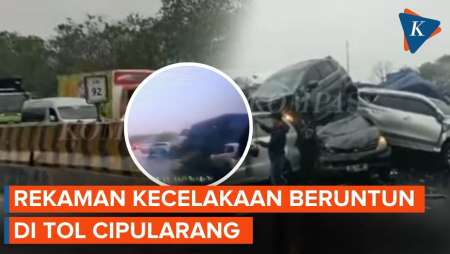 Detik-detik Kecelakaan Beruntun di Tol Cipularang KM 92 Terekam Kamera Kendaraan