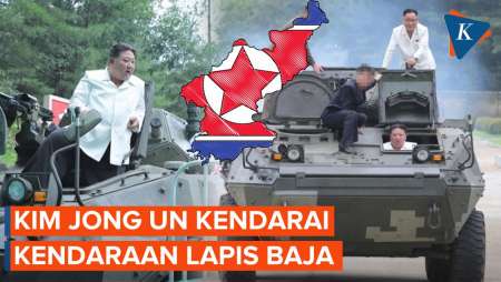 Potret Kim Jong Un Kendarai Kendaraan Lapis Baja