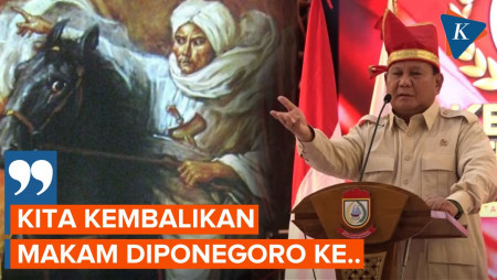 Prabowo Minta Izin Warga Sulsel Pindahkan Makam Diponegoro