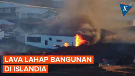 Detik-detik Lava Melahap Permukiman Warga di Islandia