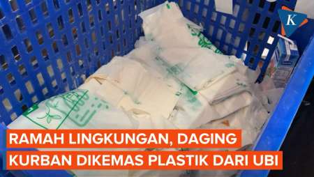 Daging Kurban dari Masjid Istiqlal Dikemas Plastik dari Ubi, Dipastikan Ramah Lingkungan