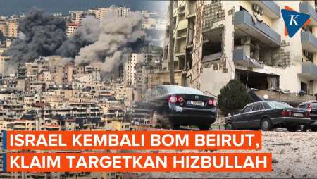 Detik-detik Israel Kembali Bombardir Beirut Lebanon, Klaim Targetkan Hizbullah