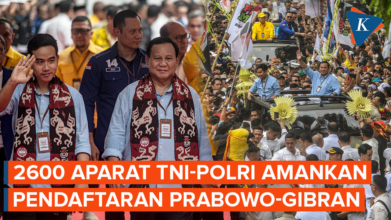 2.600 Personel Gabungan TNI-Polri Amankan Pendaftaran Prabowo-Gibran ke KPU