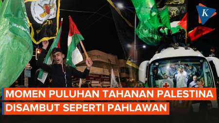 Tahanan Palestina Kembali dan Disambut seperti Pahlawan di Tepi Barat