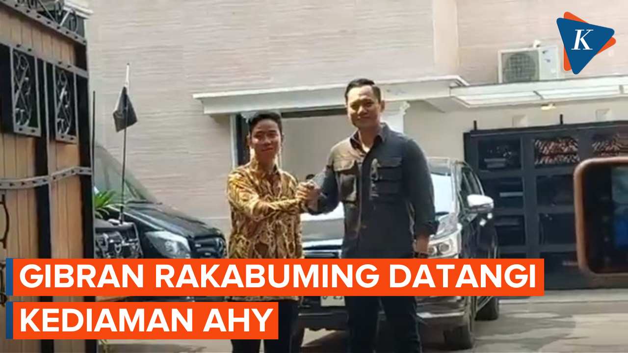 Momen Gibran Datangi Rumah Ketum Demokrat Agus Harimurti
