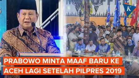 Prabowo Minta Maaf Baru Kunjungi Aceh Lagi Sejak Pilpres 2019