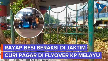 Detik-detik Pagar Besi Di Kolong Flyover Kampung Melayu Dicuri