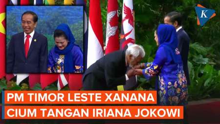 Momen PM Timor Leste Cium Tangan Iriana Jokowi di KTT ASEAN Ke-43