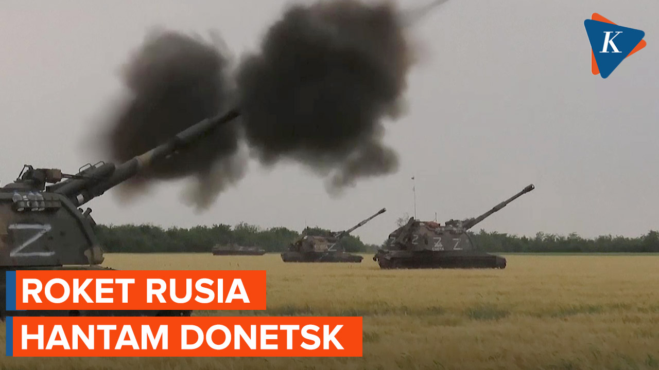 Roket Rusia Menghantam Kota Di Wilayah Donetsk