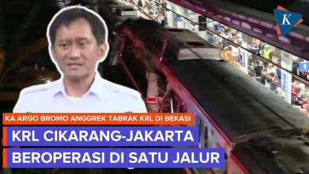 KRL Cikarang-Jakarta Beroperasi Lagi Usai KA Argo Bromo Tabrak Kereta, Bergantian Di Satu Jalur