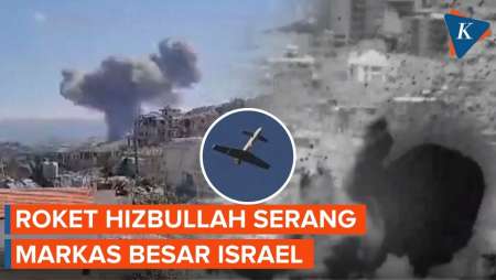 Serangan Roket Hizbullah Hujani Markas Besar Israel