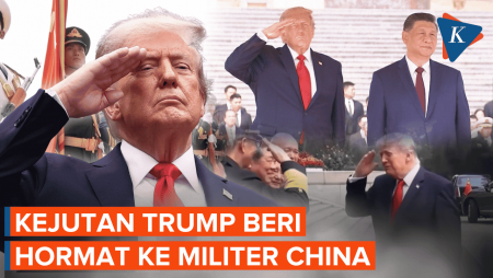 Tak Biasa! Trump Beri Hormat Pasukan Militer China Saat Bertemu Xi Jinping
