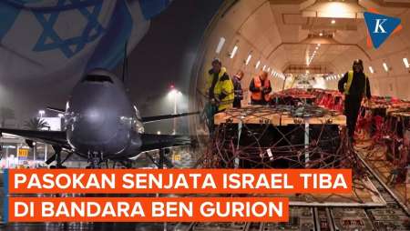 Penampakan Pasokan Senjata Ke Israel Tiba Di Bandara Ben Gurion