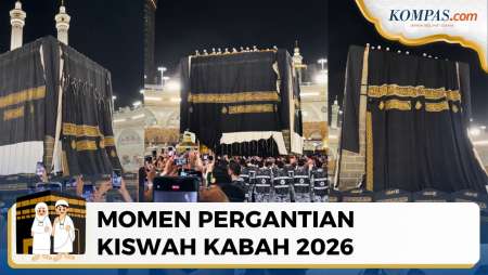 Detik-detik Penggantian Kiswah Kabah, Sambut Tahun Baru Islam 1448 H