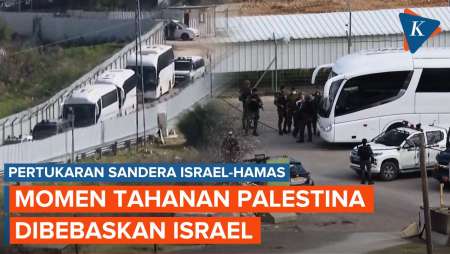 Konvoi Bus Bawa Tahanan Palestina Keluar dari Penjara Israel