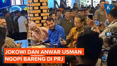 Sehari Jelang Sidang Putusan MK, Jokowi dan Anwar Usman Ngopi Bareng di Jakarta Fair