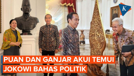 Saat Jokowi, Puan dan Ganjar Bahas Politik di Istana