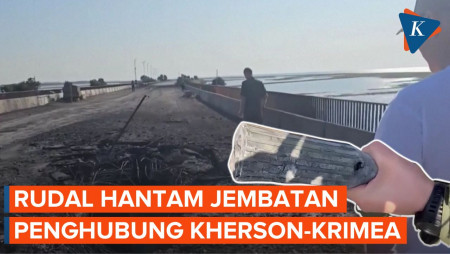 Rudal Hantam Jembatan Penghubung Kherson-Krimea, Ukraina Dalangnya?