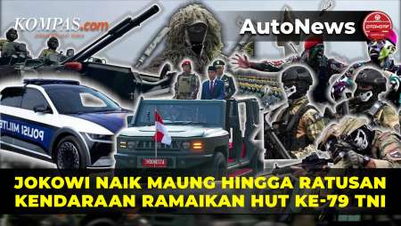 Ratusan Kendaraan Ramaikan HUT ke-79 TNI, Motor Listrik, Panser, sampai Maung