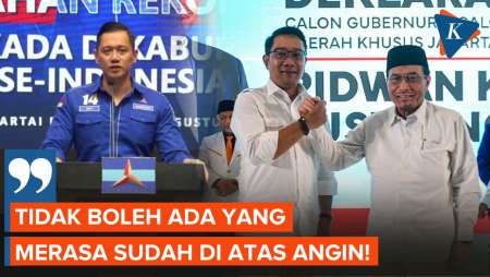 AHY Minta Ridwan Kamil Tak Merasa di Atas Angin