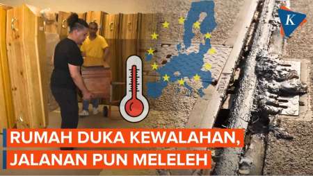 Ganasnya Gelombang Panas Eropa: Jalan Meleleh, Rumah Duka Kewalahan