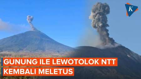 Gunung Ile Lewotolok NTT Erupsi, Keluarkan Suara Dentuman