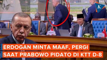 Erdogan Minta Maaf, Pergi Saat Prabowo Pidato di KTT D-8 Mesir