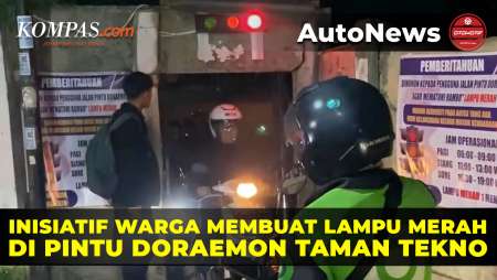 Video Lampu Merah di Pintu Doraemon Taman Tekno, Inisiatif Warga